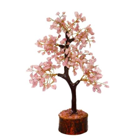 Crystal Tree Good Luck Showpiece for Home Decor Items Crystals Gemstones Bonsai Money Tree for Good Luck, Decoration Gift Item (Pink Roze)