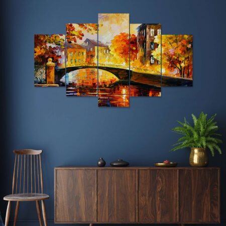 River Painting Set | Digital Painting | 3D | Set Of Five Frames | 4BY2-M8