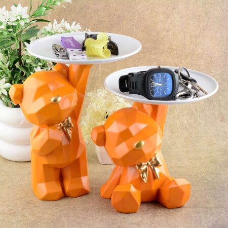 Cool Taddy Bear Showpiece for Home Decorative Showpiece | Taddy Bear with Paltter Statue for Home Decor Showpiece | Home Kitchen Decor  | AR-TBR3